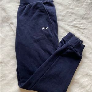Mens Navy Fila Joggers